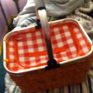 Extremely Cute Insolated Picnic Basket With Handle Brand New